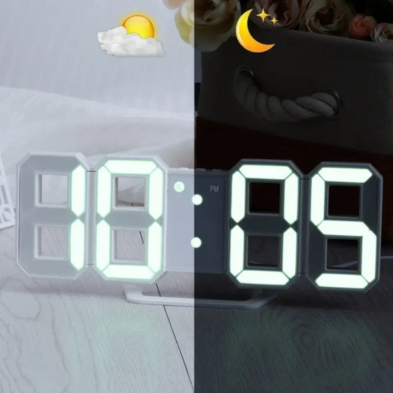 ساعة رقمية ثلاثية الأبعاد
