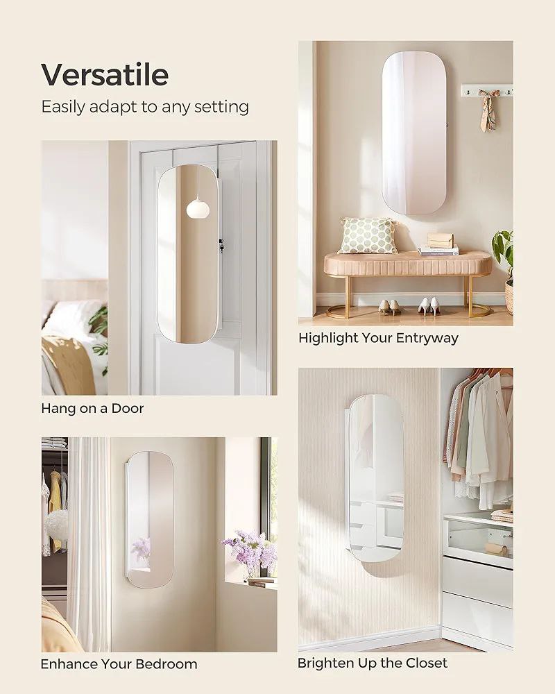 خزانة تنضيم المجوهرات و الادوات معا مراة خارجية